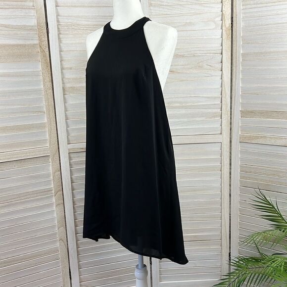 ASTR Halter LBD Beaded T-Back Shift Mini Dress Medium - Picture 7 of 11